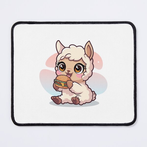 Item preview, lama eating burger designed and sold by Eternalski.