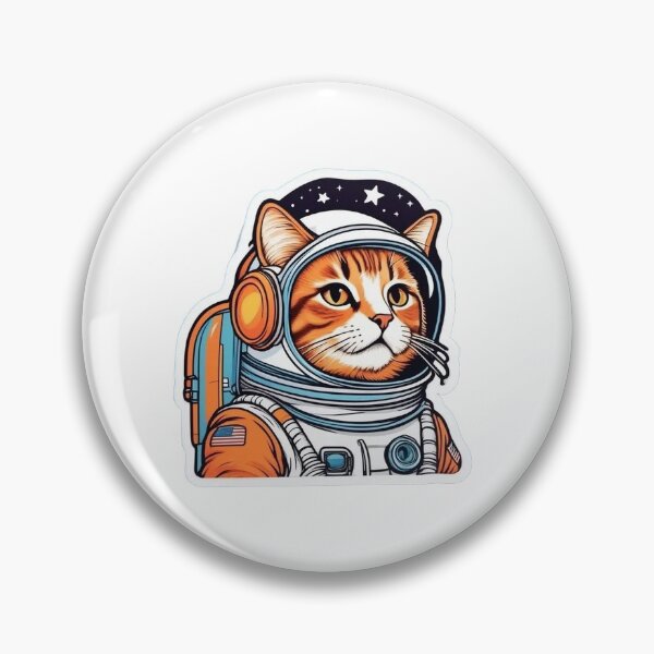 Item preview, Rocket Cat Sticker – Cute Astronaut Kitty in Spacesuit designed and sold by Carrymart.