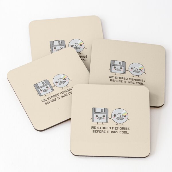 Item preview, Kawaii Oldschool Tech – Floppy Disk & CD Cartoon with Saying designed and sold by Marcelware.