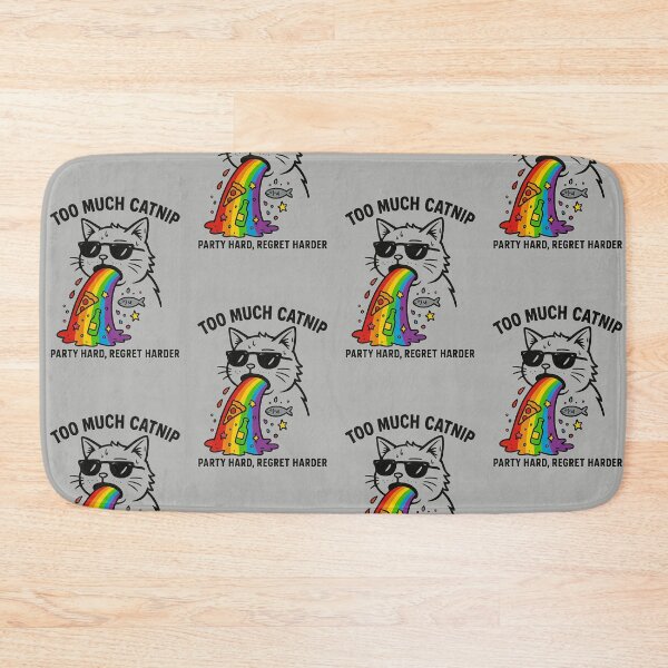 Item preview, Meme Cat Puking Rainbows designed and sold by RetroPawsDesign.