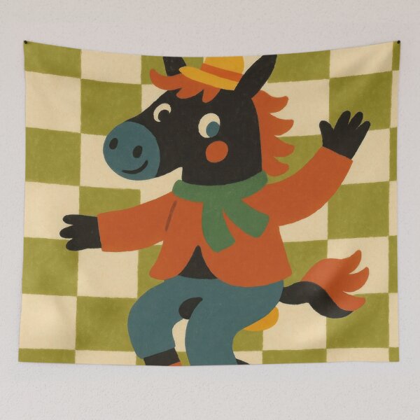 Item preview, funny horse, unicycling in the ring designed and sold by Mauswohn.