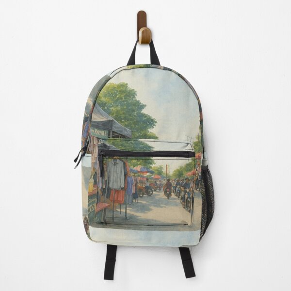 Item preview, Vintage Market Street Food BJ Watercolor Art by AVTR designed and sold by Henry Lopez.