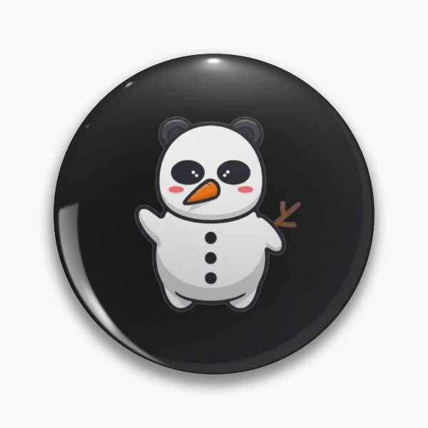 Item preview, Chibi Snowman Panda – Kawaii Cute Christmas Panda with Falling Carrot Nose Funny Holiday Art designed and sold by ColorSplash123.