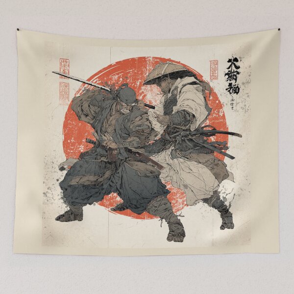 Item preview, Two Samurai Battle designed and sold by GrinGalore.