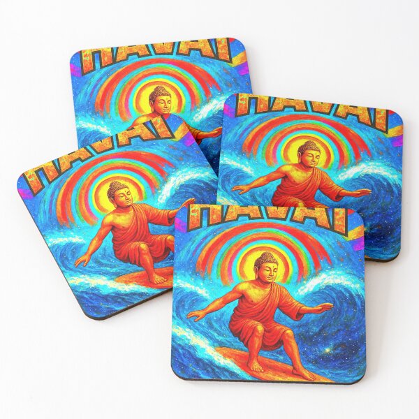 Item preview, Budha surfing big wave in Hawai designed and sold by ROAD TRIPPING.