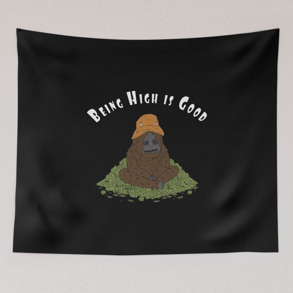 Item preview, Sassy The Sasquatch Funny Big foot Says Being High is Good :  Stoner Weed cartoon designed and sold by FEBRICAST.