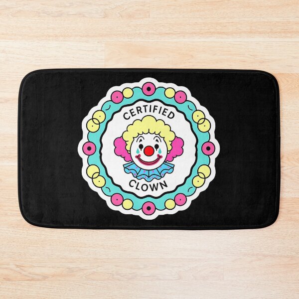 Item preview, Certified Clown Sticker – Retro Cartoon Clown Face with Colorful Emblem Design designed and sold by FestivityFinds.