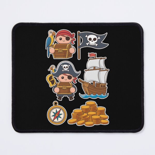 Item preview, Playful Cartoon Pirate Sticker Collection designed and sold by Shop9999.