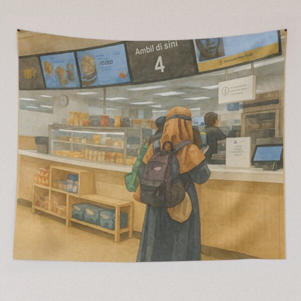 Item preview, Shopping with a Calm Girl at IKEA Watercolor Art by AVTR designed and sold by Henry Lopez.