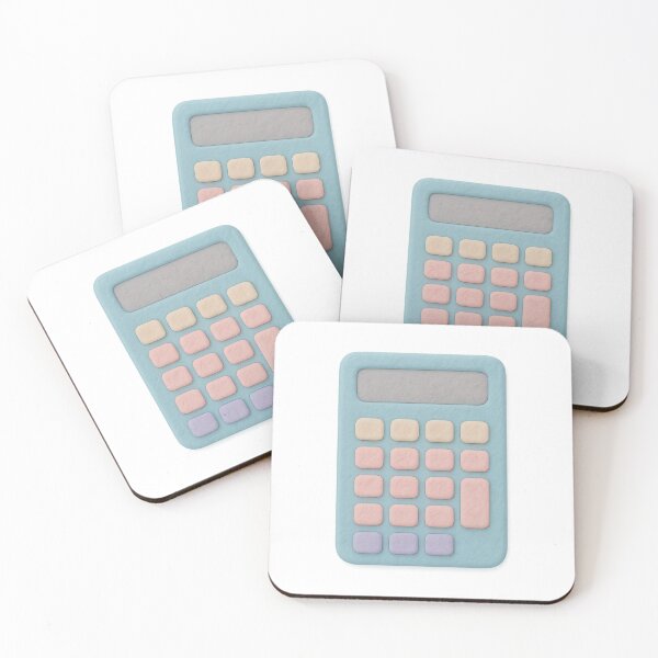 Item preview, Calculator in pastel colors for back to school design, isolated on transparent, AI Generated designed and sold by dvoevnore.