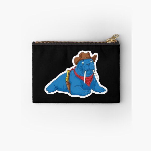 Item preview, Wild West Walrus Sticker – Cowboy Walrus with Hat and Bandana designed and sold by FestivityFinds.