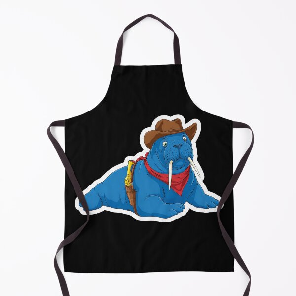 Item preview, Wild West Walrus Sticker – Cowboy Walrus with Hat and Bandana designed and sold by FestivityFinds.