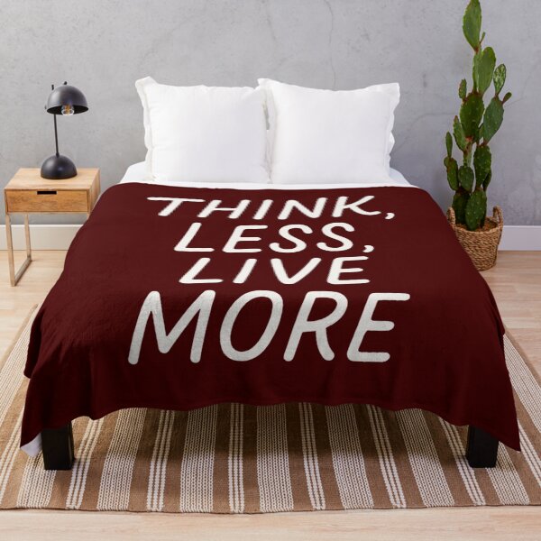 Item preview, Think Less, Live More – Minimalist Motivational Quote Design designed and sold by SlomianyPisarz.