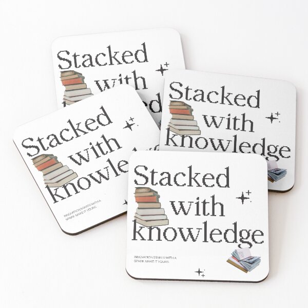 Item preview, Stacked with Knowledge – Teacher & Book Lover Design designed and sold by FIRGO Designs.