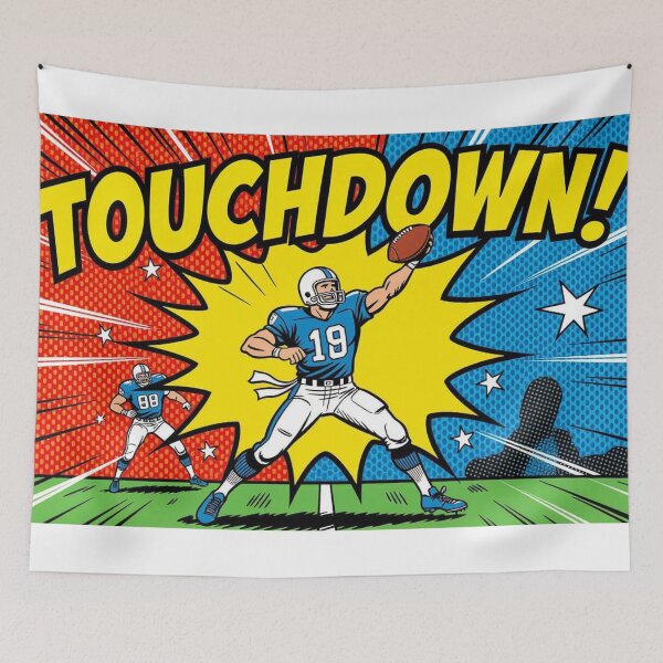 Item preview, Retro Comic Book Football designed and sold by xArchGoDx.