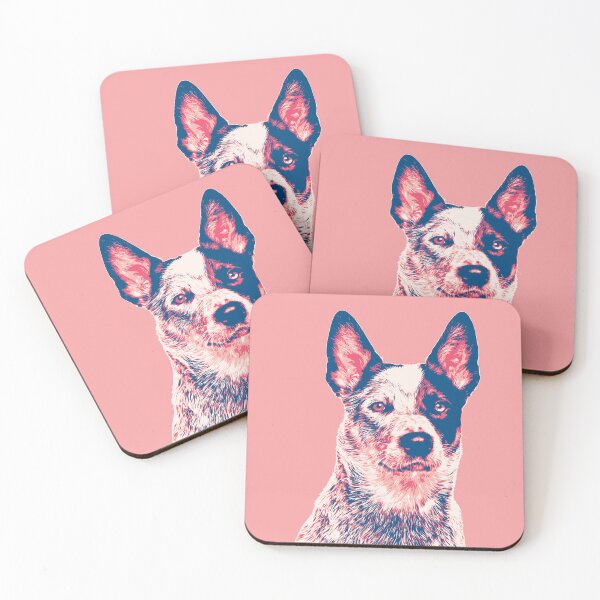 Item preview, Heeler Australian Cattle dog pink blue designed and sold by blueidesign.