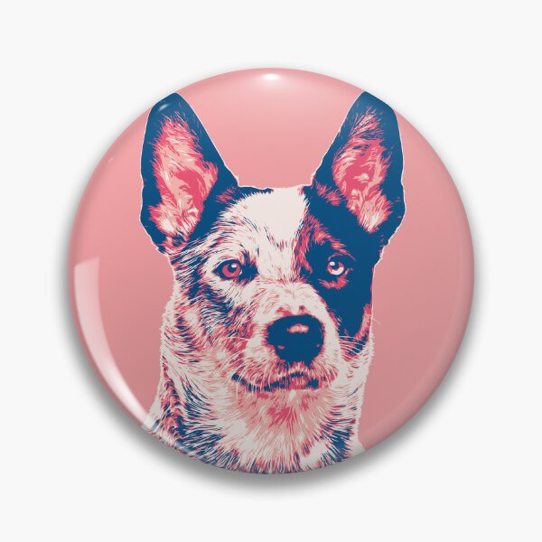 Item preview, Heeler Australian Cattle dog pink blue designed and sold by blueidesign.