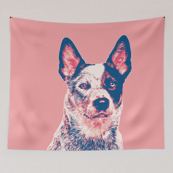 Item preview, Heeler Australian Cattle dog pink blue designed and sold by blueidesign.