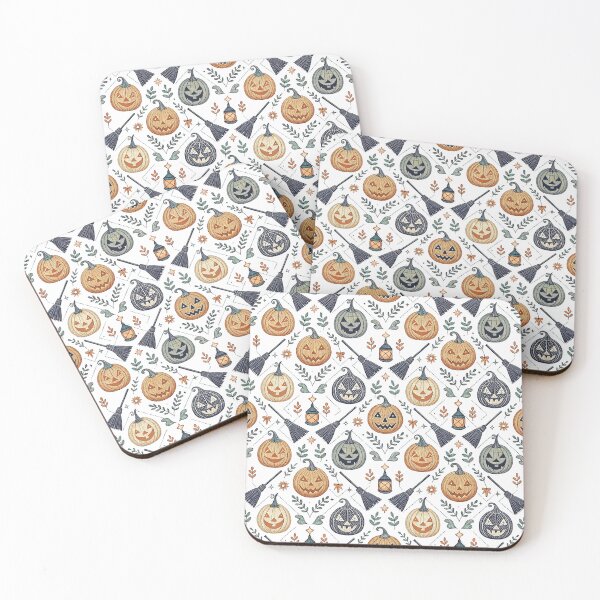 Item preview, Lantern Pumpkins & Brooms – Cozy Nordic Halloween designed and sold by Shuga-Design.