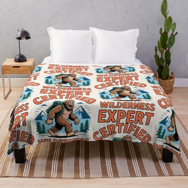 Item preview, Legendary Bigfoot Hiking with Backpack in Colorful Mountain Scene designed and sold by SplashTastic.