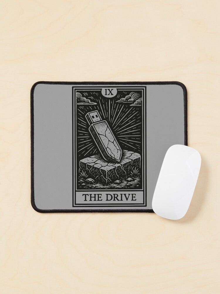 Thumbnail 1 of 5, Mouse Pad, Backup Ritual Tarot – The Drive (Dark Variant) designed and sold by PCB1981.
