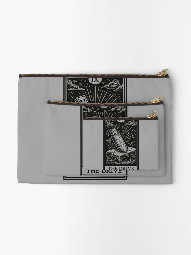 Thumbnail 2 of 4, Zipper Pouch, Backup Ritual Tarot – The Drive (Dark Variant) designed and sold by PCB1981.
