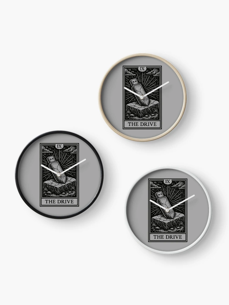 Thumbnail 3 of 4, Clock, Backup Ritual Tarot – The Drive (Dark Variant) designed and sold by BRU Design.
