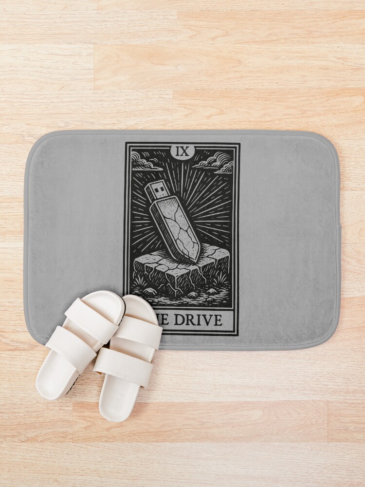 Thumbnail 1 of 6, Bath Mat, Backup Ritual Tarot – The Drive (Dark Variant) designed and sold by PCB1981.