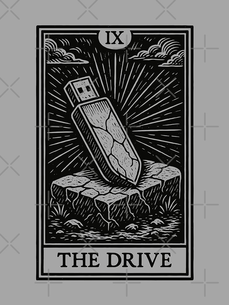 Thumbnail 3 of 3, Scarf, Backup Ritual Tarot – The Drive (Dark Variant) designed and sold by PCB1981.