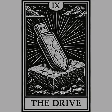 Artwork thumbnail, Backup Ritual Tarot – The Drive (Dark Variant) by BRU Design
