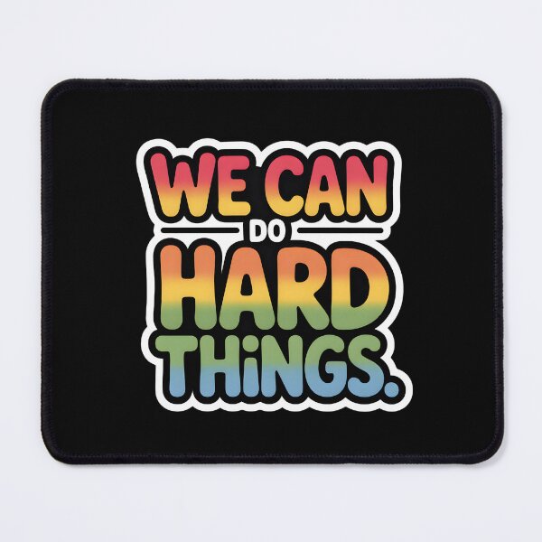 Item preview, We Can Do Hard Things Inspirational Sticker designed and sold by FestivityFinds.