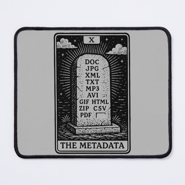 Item preview, The Metadata – Tarot Card for File Hoarders designed and sold by BRU Design.