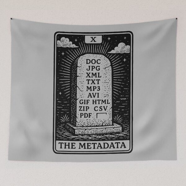 Item preview, The Metadata – Tarot Card for File Hoarders designed and sold by BRU Design.