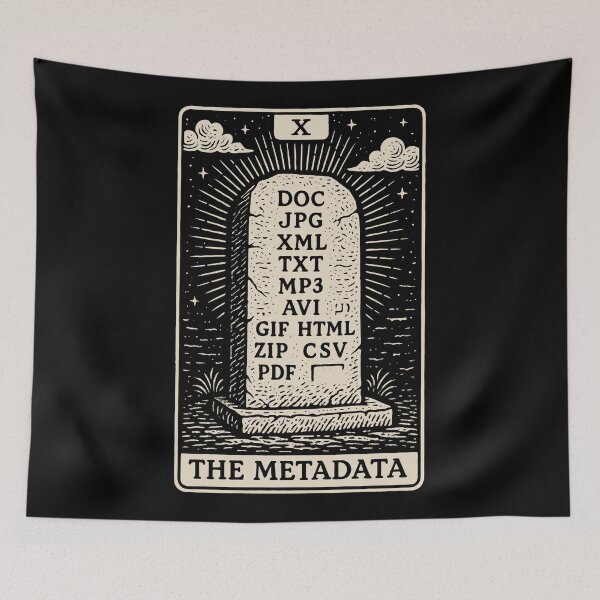 Item preview, Digital Archive Tarot – The Metadata Card designed and sold by BRU Design.