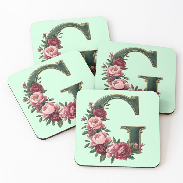 Item preview, Elegant Floral Monogram Letter G – Botanical Peony & Rose Initial Art | Personalized Gift, Feminine Nature Design designed and sold by AmenAlways.