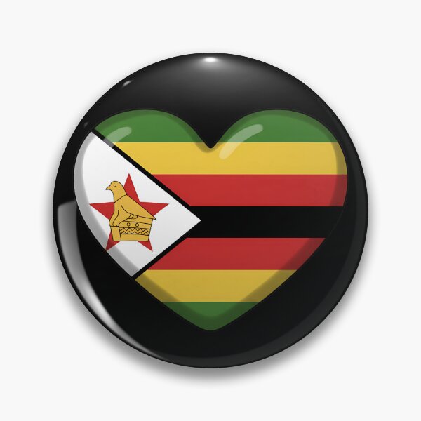 Item preview, Zimbabwe Heart Sticker - Love for Zimbabwe Flag Design designed and sold by FestivityFinds.