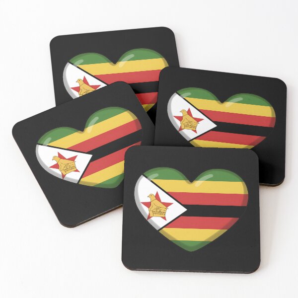 Item preview, Zimbabwe Heart Sticker - Love for Zimbabwe Flag Design designed and sold by FestivityFinds.
