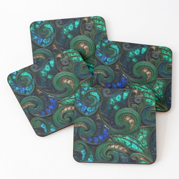 Item preview, New Zealand Māori Paua Pattern Koru Design 511 designed and sold by GrinGalore.