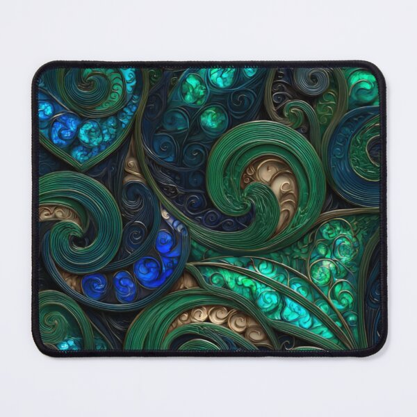 Item preview, New Zealand Māori Paua Pattern Koru Design 511 designed and sold by GrinGalore.