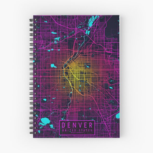 Item preview, Denver City Map of Colorado, USA - Neon designed and sold by deMAP.