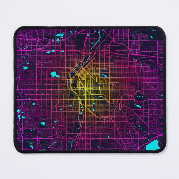 Item preview, Denver City Map of Colorado, USA - Neon designed and sold by deMAP.