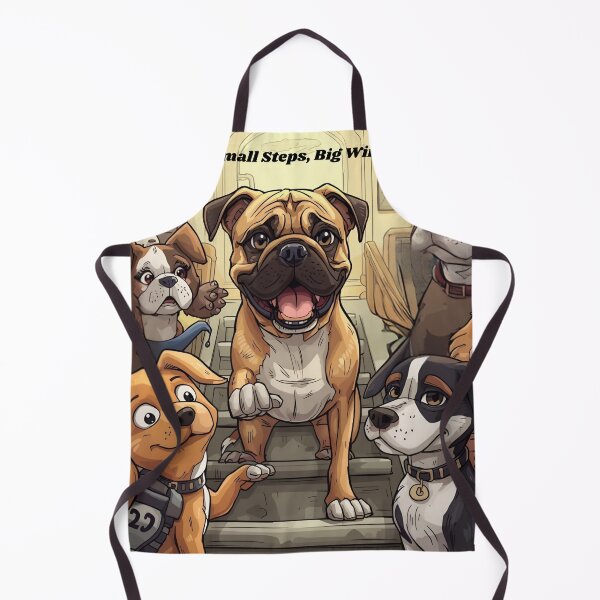Item preview, “Small Steps, Big Wins – Motivational Dog Cartoon Art” designed and sold by george335555.