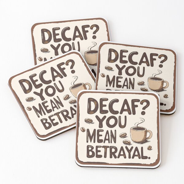Item preview, Coffee Betrayal Decaf Humor Quote designed and sold by Y-Muqsit.