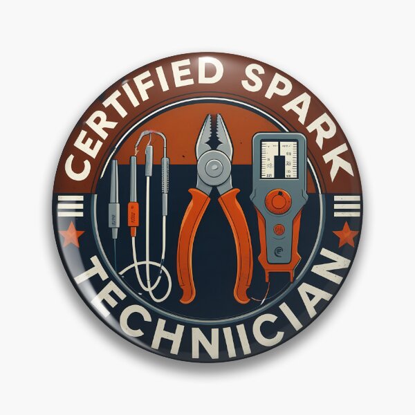 Item preview, Professional Electrician Technician Badge designed and sold by Y-Muqsit.