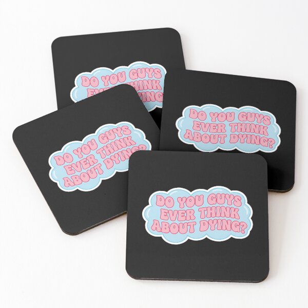 Item preview, Do You Guys Ever Think About Dying? - Quirky Thought Bubble Sticker designed and sold by FestivityFinds.