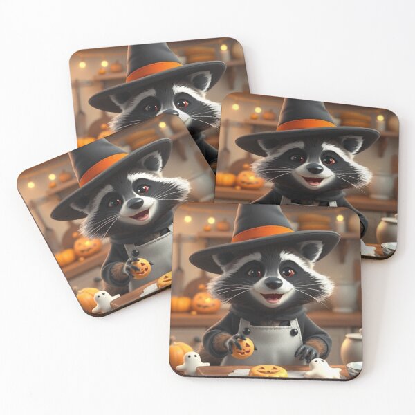 Item preview, Kawaii Raccoon Witch Baking Cookies | Cozy Halloween Animal Shirt designed and sold by ArmaanArts.