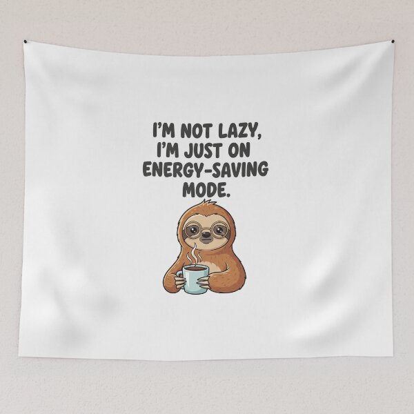 Item preview, Energy Saving Mode - Funny Lazy Day Quote Design designed and sold by bumblebeebooks3.