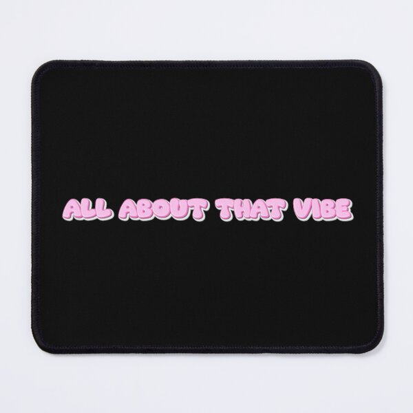 Item preview, All About That Vibe Sticker – Retro Gradient Text with Soft Pink and Yellow Colors designed and sold by FestivityFinds.