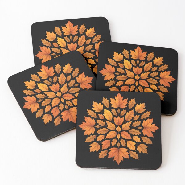 Item preview, Falling Leaves Mandala – Maple and Oak Autumn Art designed and sold by ArcadiaSilence.