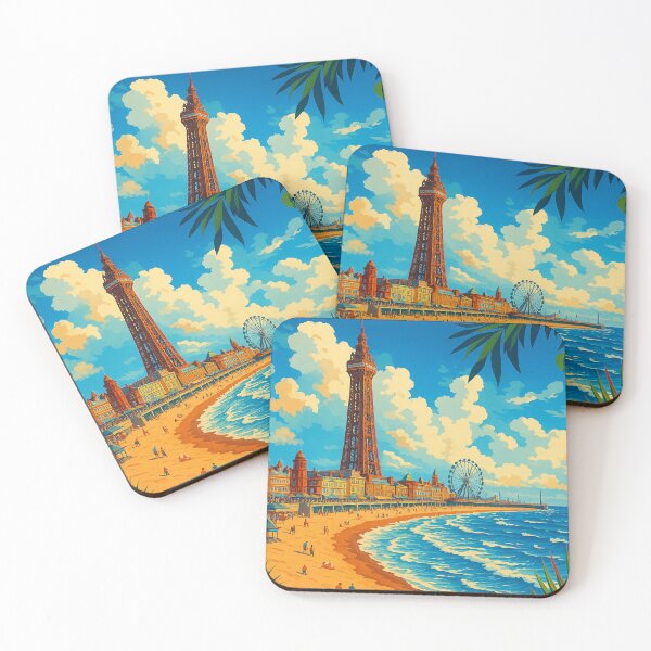 Item preview, Blackpool Seaside Tower – Vintage Travel Poster Style designed and sold by Fans-Favourites.